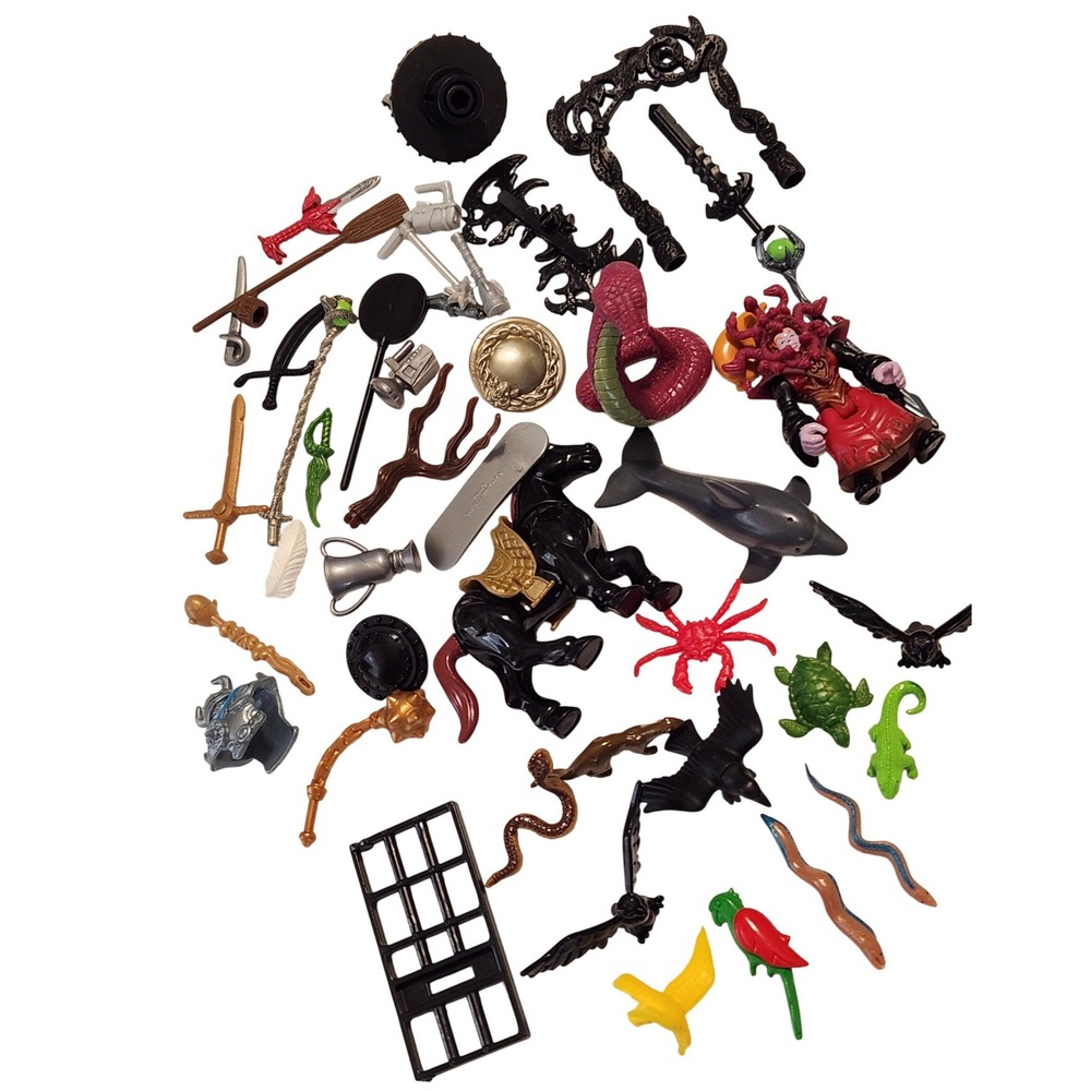 Imaginext Action Figure Accessories Lot Weapons Animals Shields Mixed Fantasy